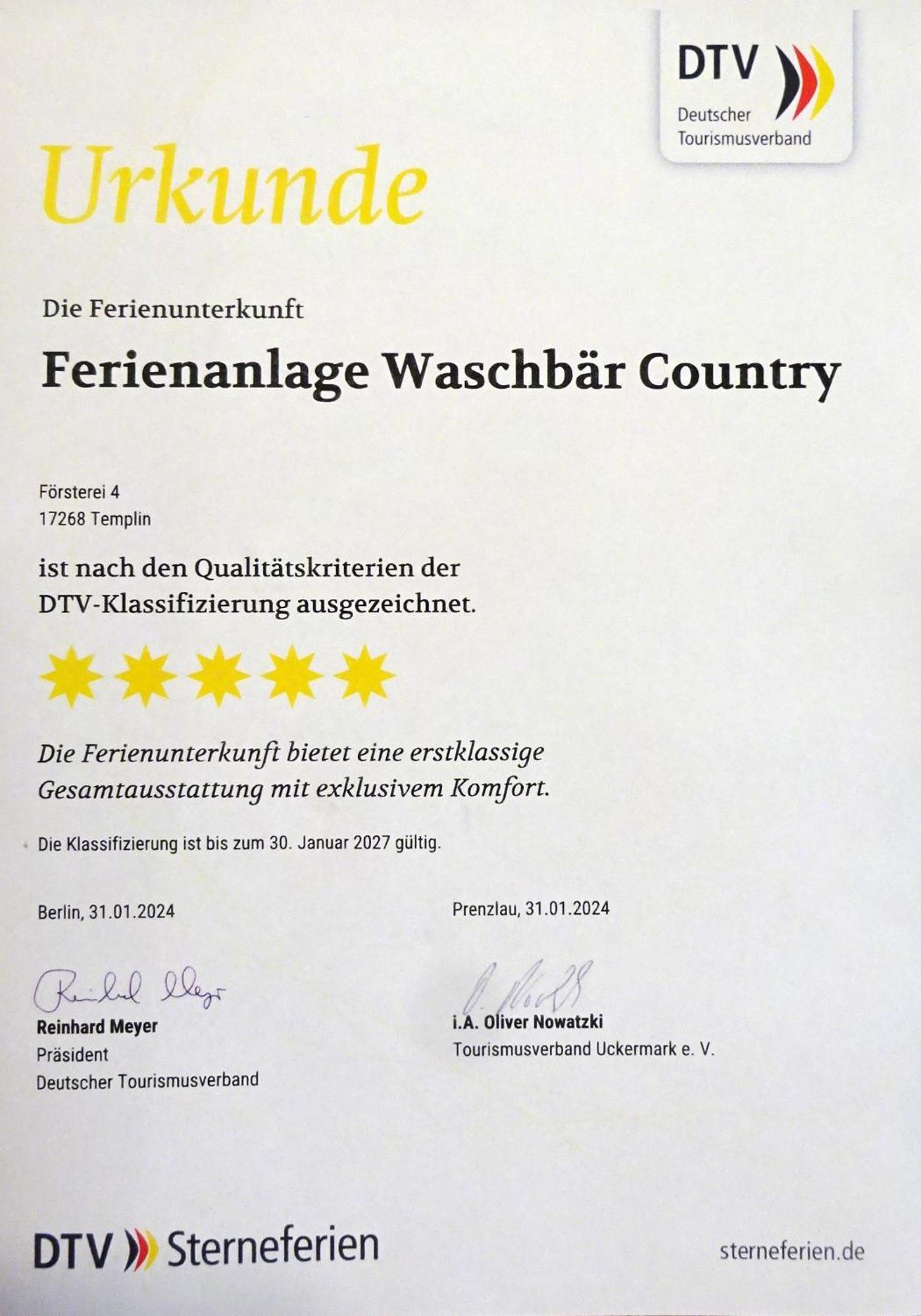 Ferienanlage Waschbaer Country Templin Extérieur photo